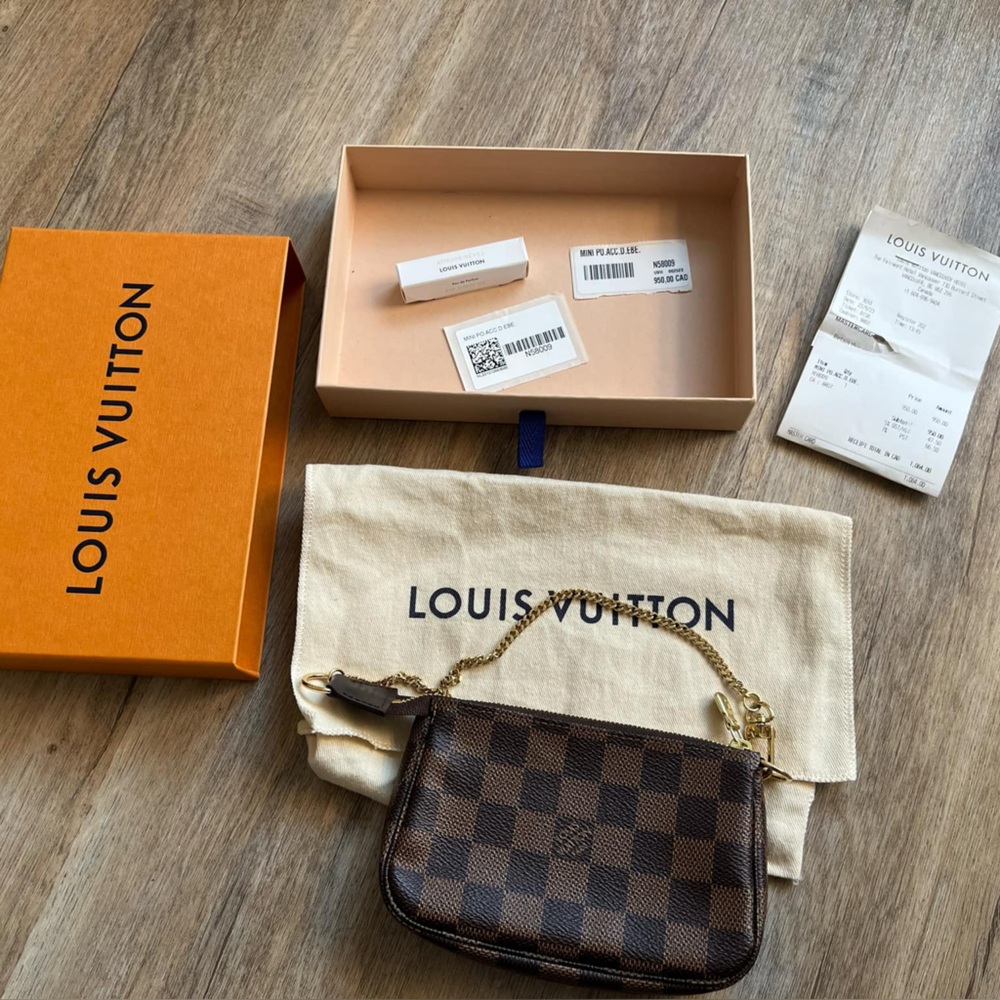 Louis Vuitton Mini Pochette Accessoires Damier Ebene